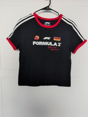 Formula 1 Black & Red Crop Tee